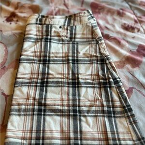 Plaid Mini Skirt - Black and Cream